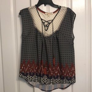 NWOT boho tank top